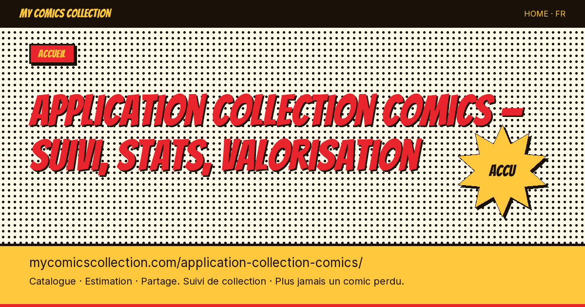 Application de gestion de collection de comics — illustration de la page