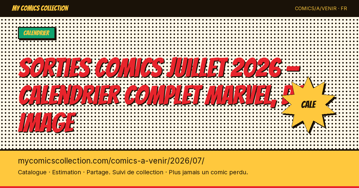 Comics à sortir en juillet 2026 — illustration de la page