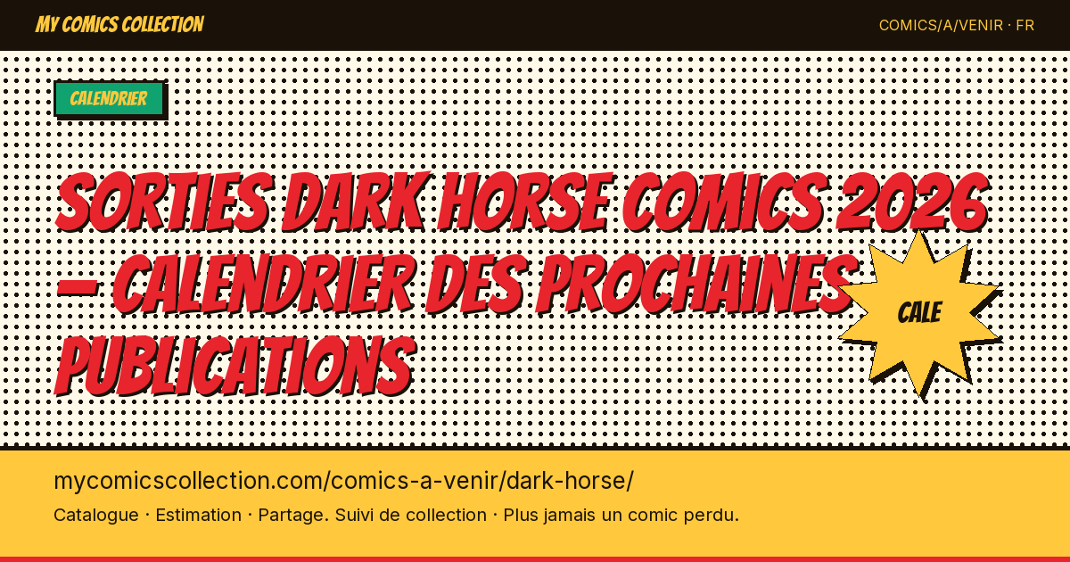 Sorties Dark Horse Comics à venir — illustration de la page