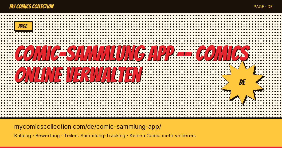 App zur Verwaltung von Comic-Sammlungen — Seitenillustration