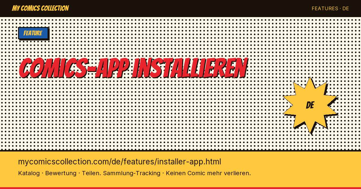 Installieren Sie My Comics Collection auf Ihrem Handy — Seitenillustration