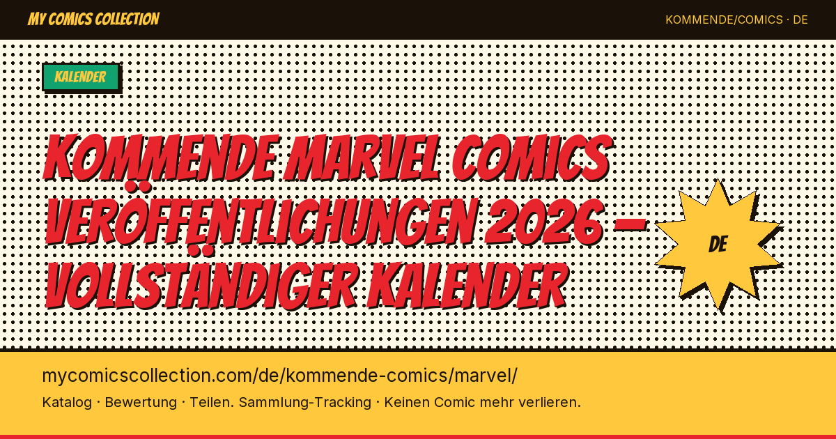 Kommende Marvel Comics Veröffentlichungen — Seitenillustration