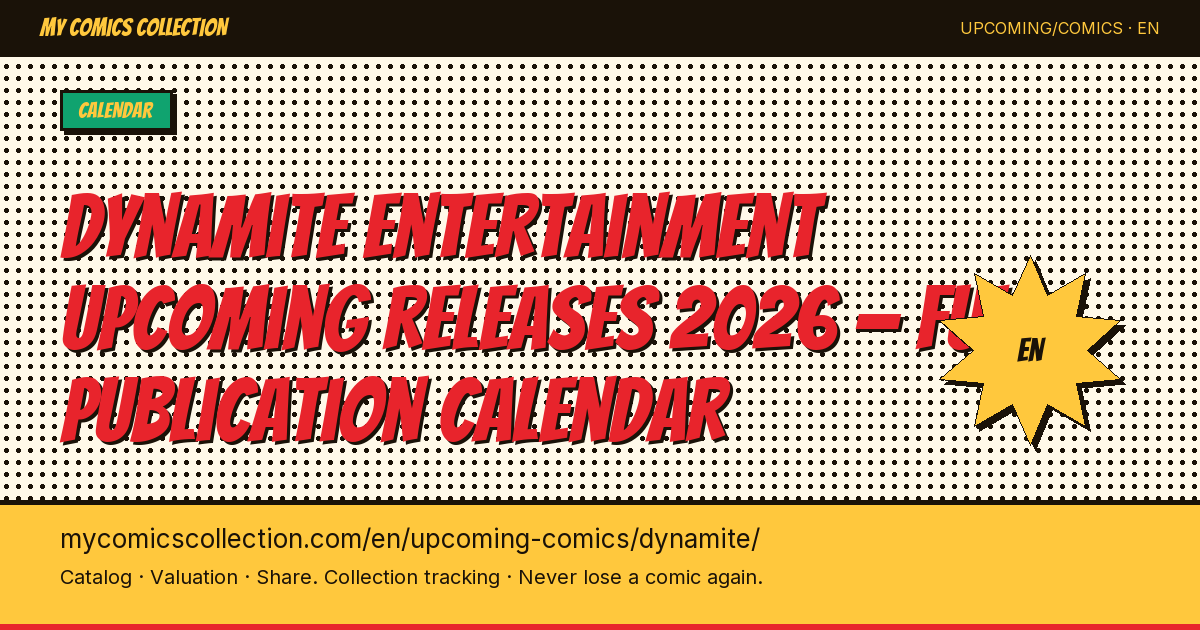 Dynamite Entertainment upcoming releases — page illustration