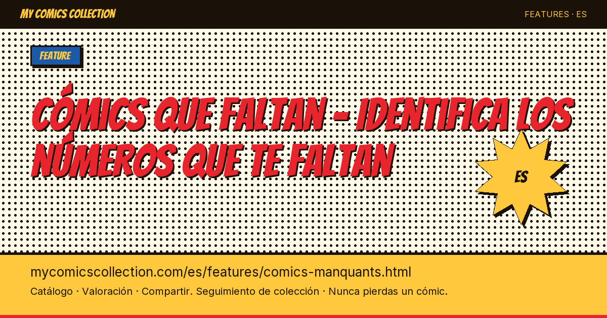 Identifica tus cómics que faltan en un instante — ilustración de la página