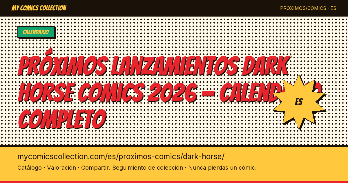 Próximos lanzamientos Dark Horse Comics — ilustración de la página