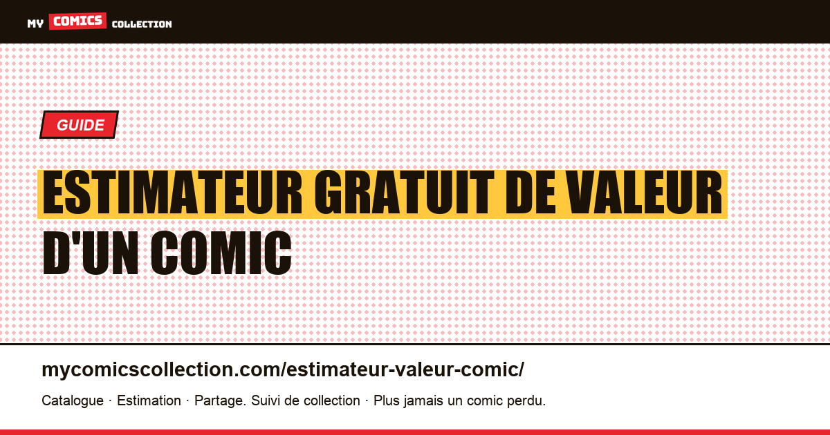Estimateur gratuit de valeur d'un comic — illustration de la page