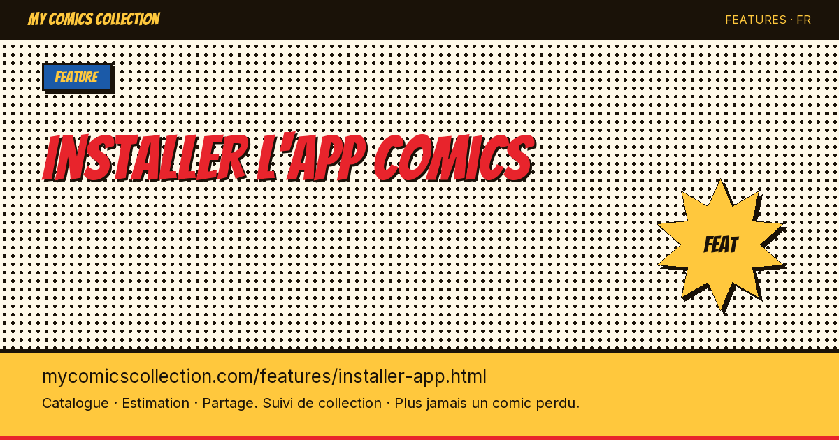Installez My Comics Collection sur votre telephone — illustration de la page