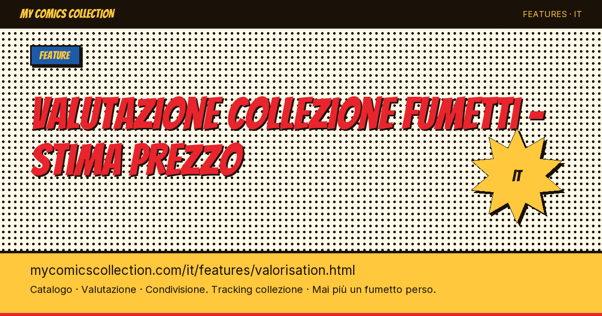 Scopri il valore della tua collezione di fumetti — illustrazione della pagina