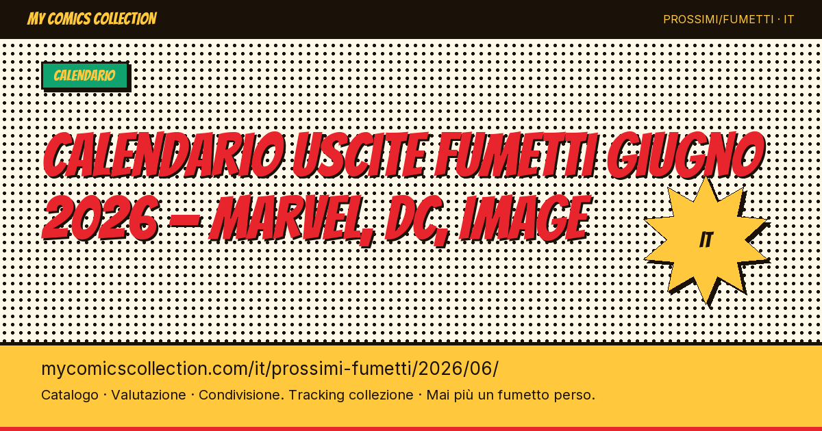 Fumetti in uscita a giugno 2026 — illustrazione della pagina