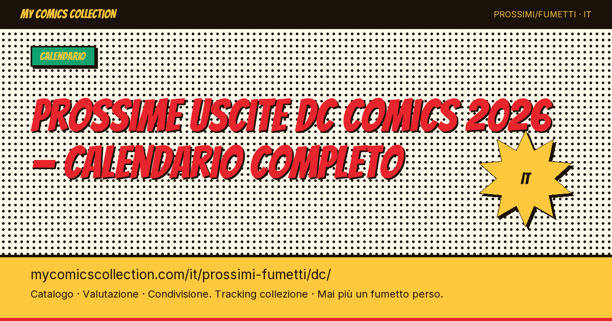 Prossime uscite DC Comics — illustrazione della pagina
