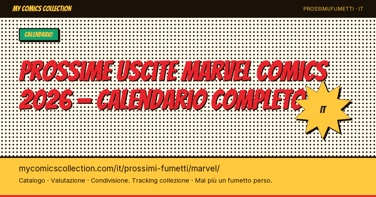 Prossime uscite Marvel Comics — illustrazione della pagina