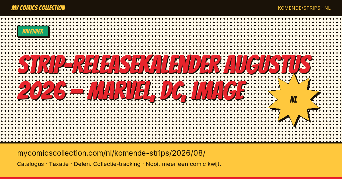 Strips die uitkomen in augustus 2026 — pagina illustratie