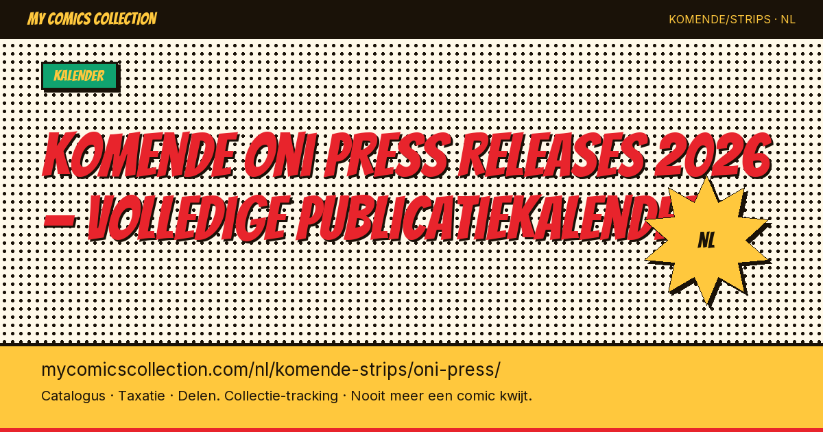 Komende Oni Press releases — pagina illustratie