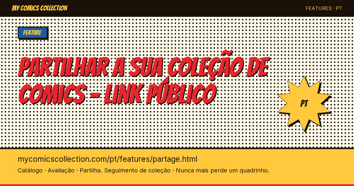 Partilhe a sua coleção de comics com o mundo — ilustração da página
