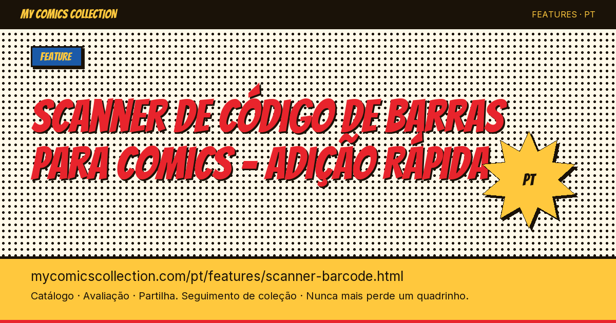 Leia o código de barras dos seus comics para os adicionar — ilustração da página