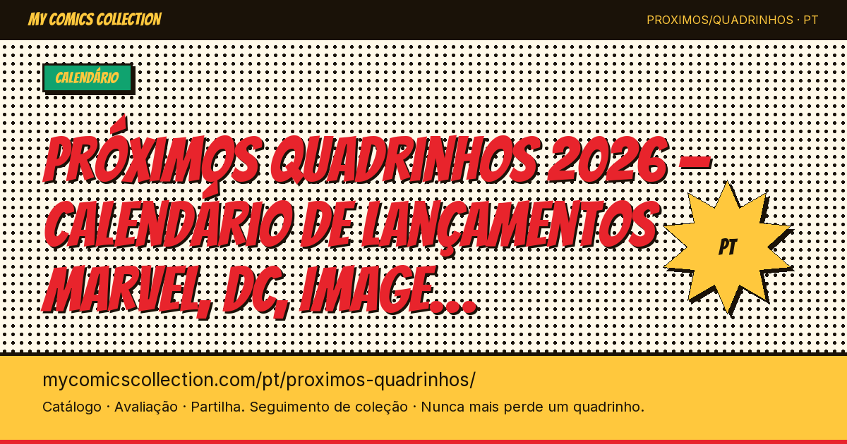 Próximos quadrinhosPróximos lançamentos US — ilustração da página