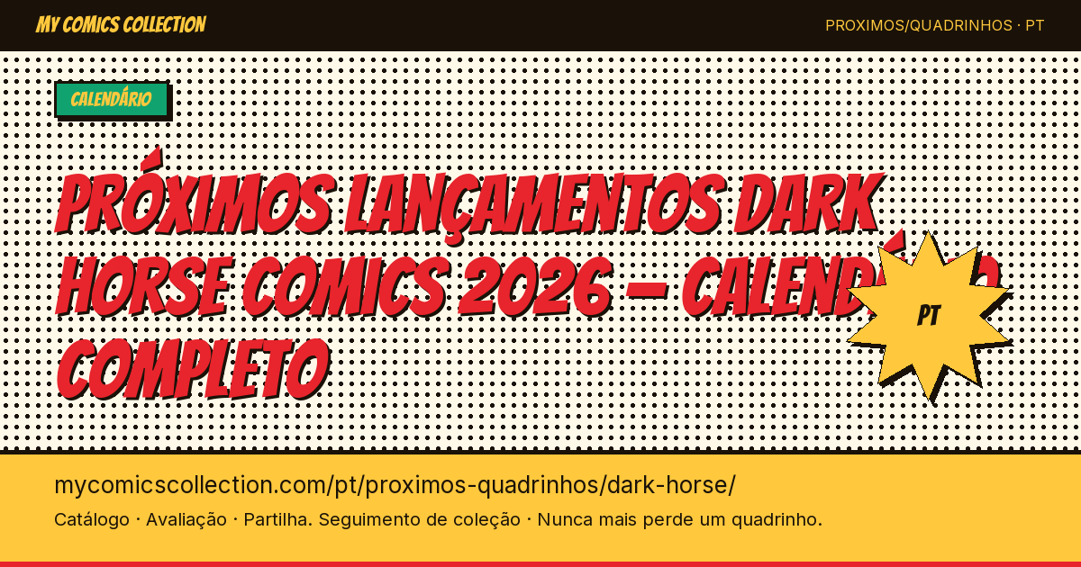 Próximos lançamentos Dark Horse Comics — ilustração da página