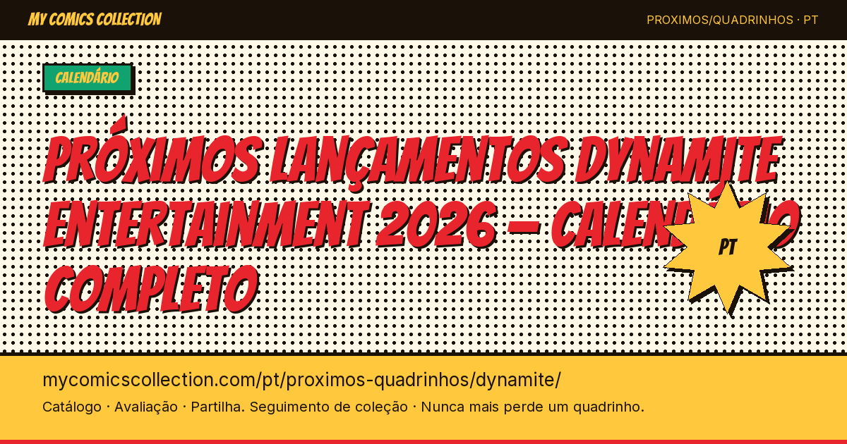 Próximos lançamentos Dynamite Entertainment — ilustração da página