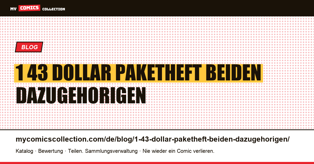 Das 1,43-Dollar-Paketheft und die beiden dazugehörigen Fallen — Artikelillustration
