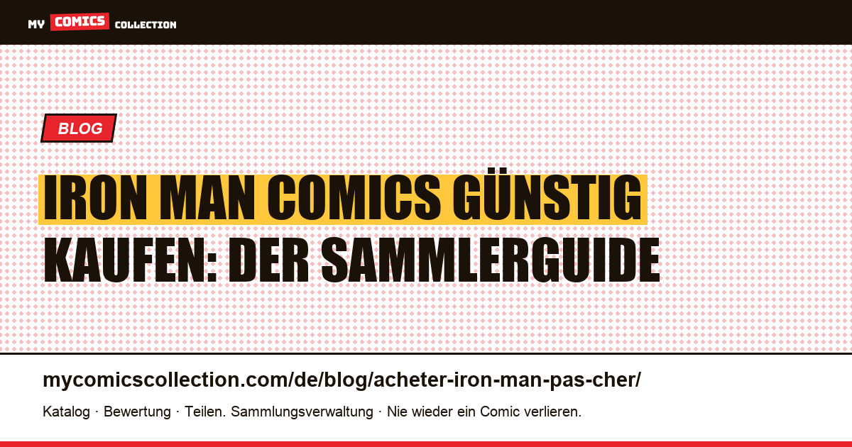 Iron Man Comics günstig kaufen — Artikelillustration