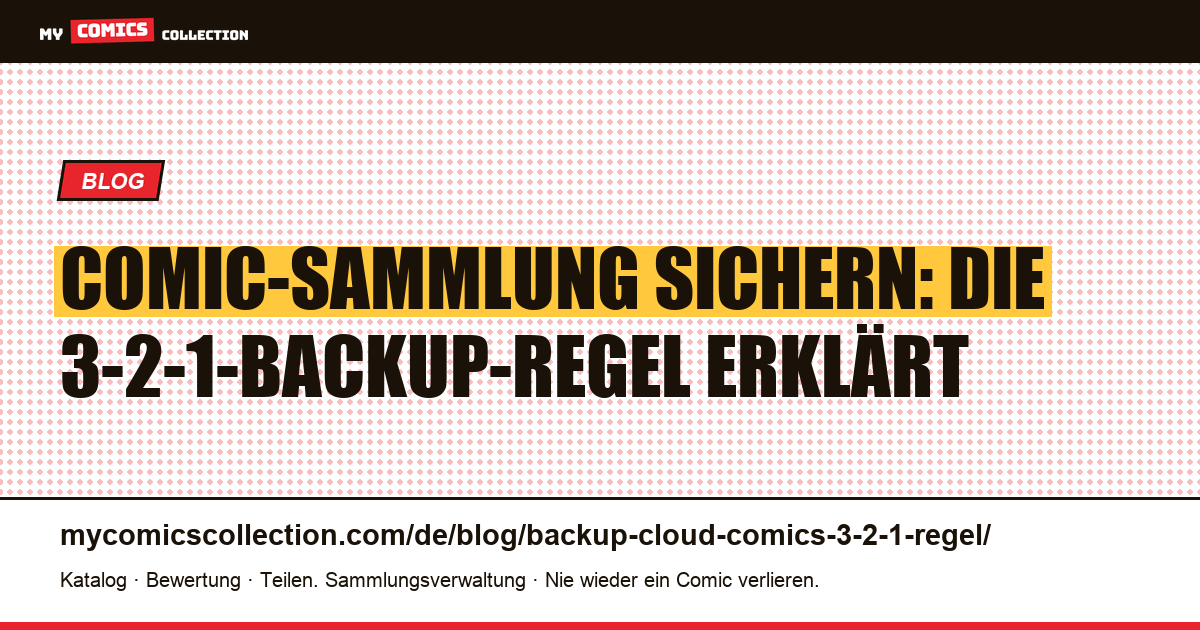 Backup Cloud für Comics: die 3-2-1-Regel richtig anwenden — Artikelillustration