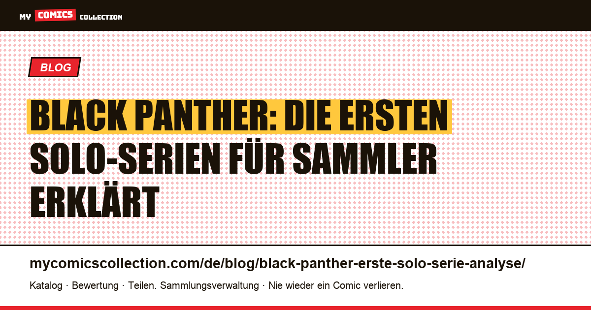 Black Panther: Analyse der ersten Solo-Serien (Jungle Action & Kirby 1977) — Artikelillustration