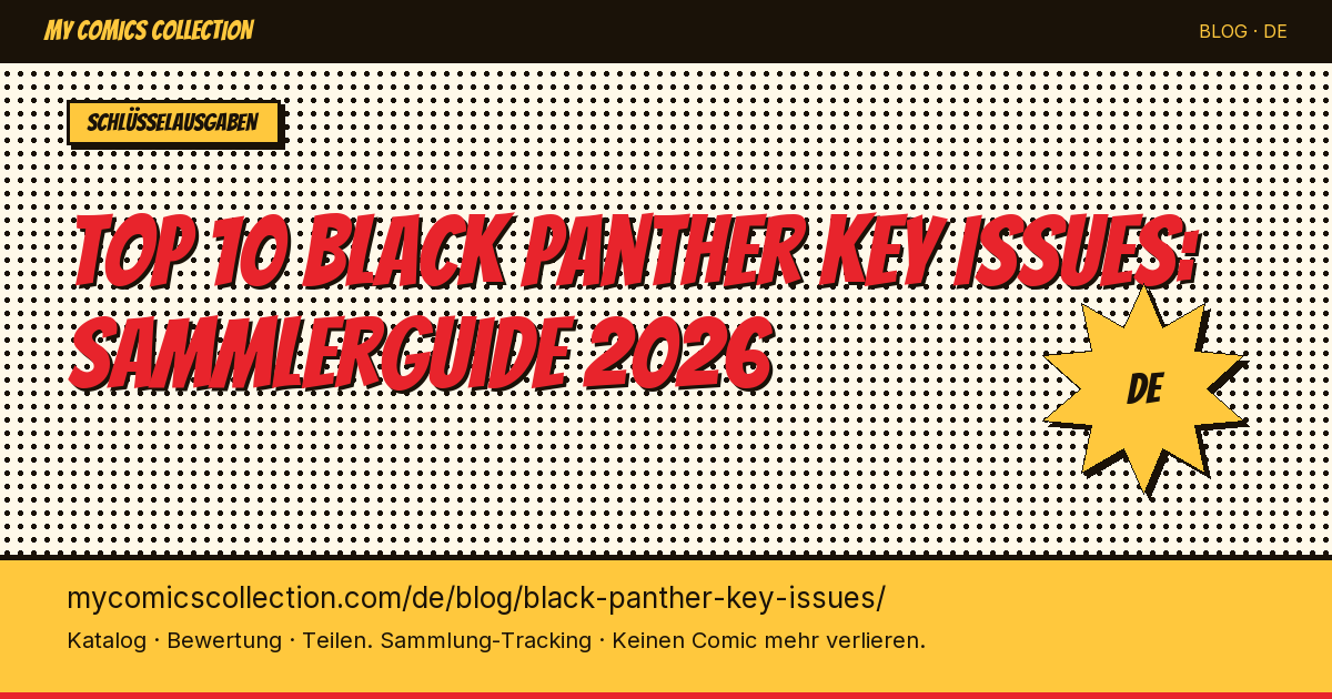 Top 10 Black Panther Key Issues zum Besitzen — Artikel-Illustration