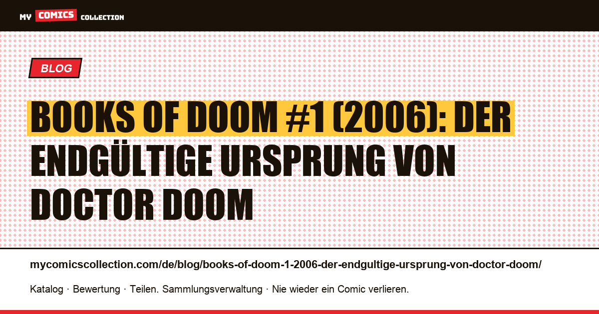 Books of Doom #1 (2006): der endgültige Ursprung von Doctor Doom — Artikelillustration