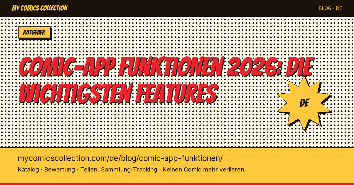 Features einer Comic-Verwaltungs-App: was wirklich zählt — Artikel-Illustration