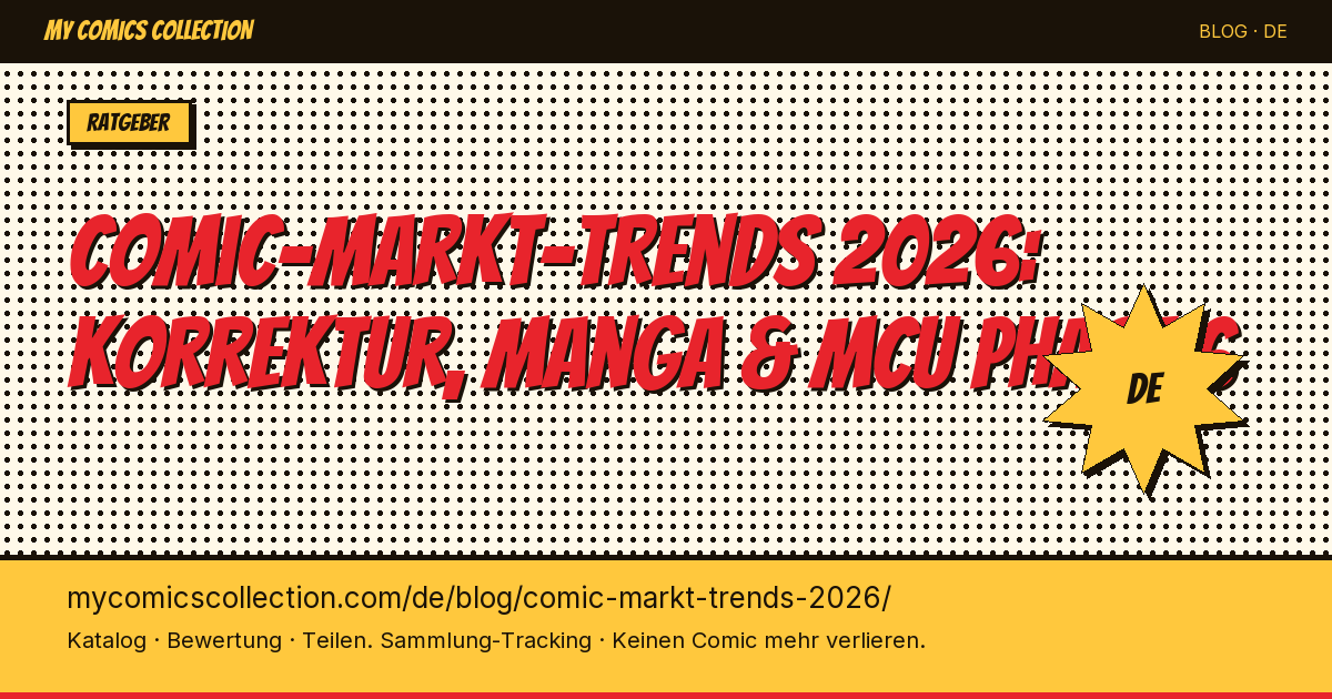 Comic-Markt-Trends 2026: unsere Analyse — Artikel-Illustration