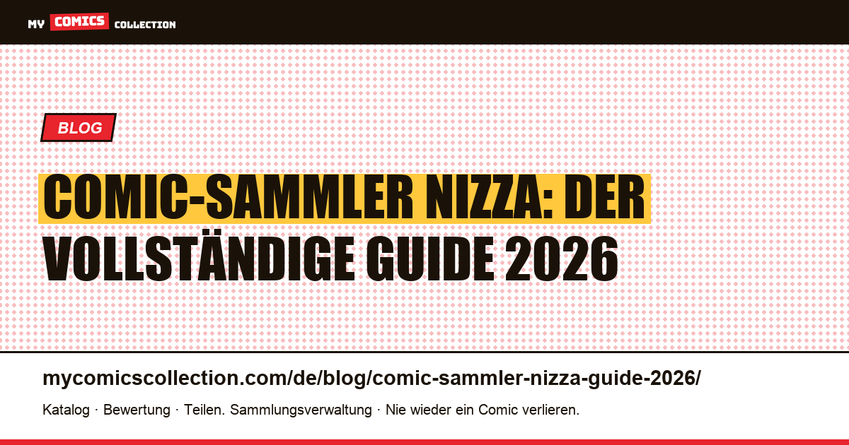 Comic-Sammler in Nizza: Guide 2026 — Artikelillustration