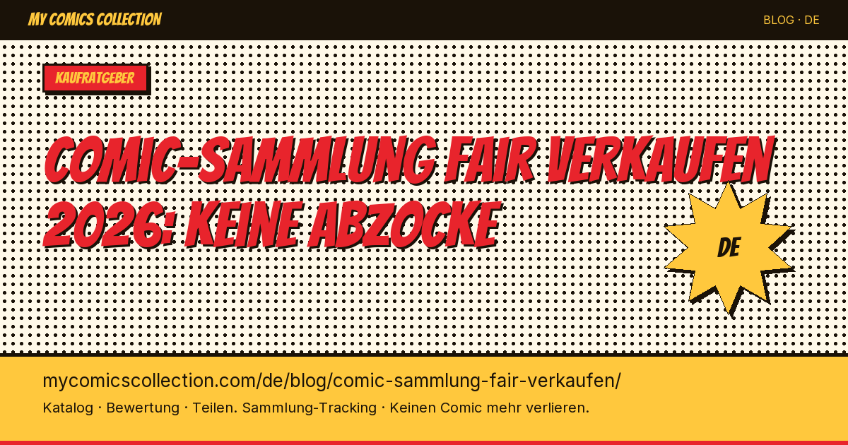 Comic-Sammlung fair verkaufen ohne Abzocke — Artikel-Illustration