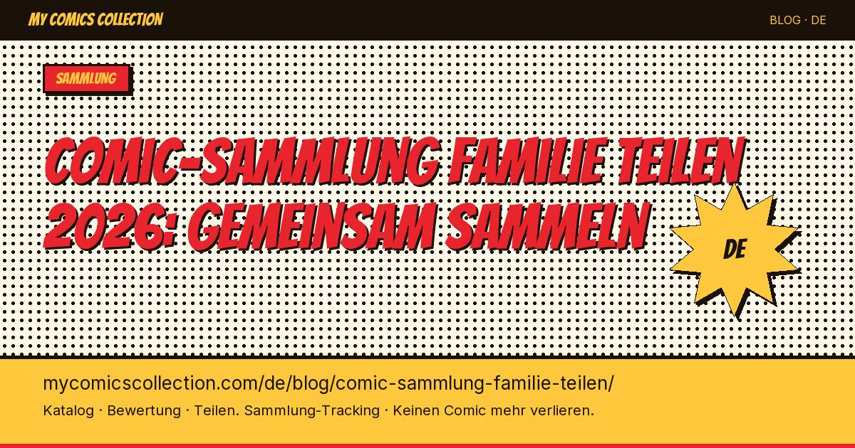 Comic-Sammlung mit der Familie teilen — Artikel-Illustration