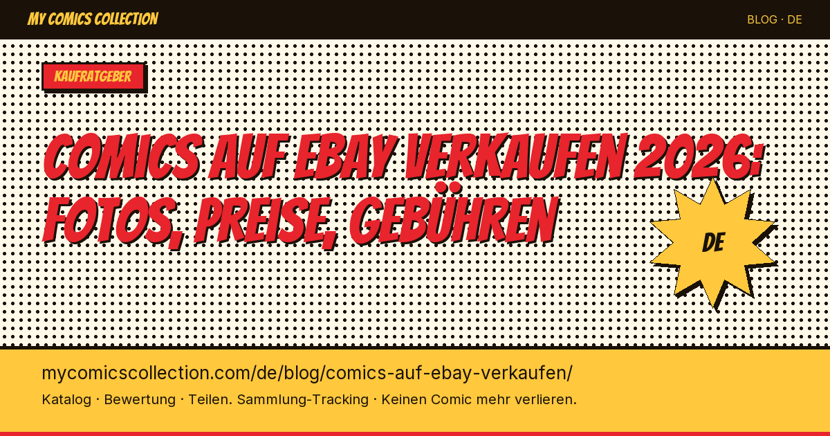 Comics auf eBay verkaufen 2026: der komplette Guide — Artikel-Illustration