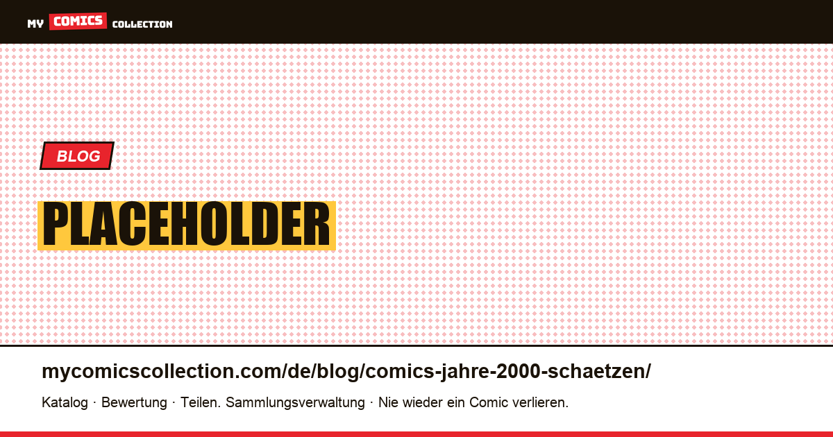 Schätzung der Comic-Jahre 2000 — Artikelillustration