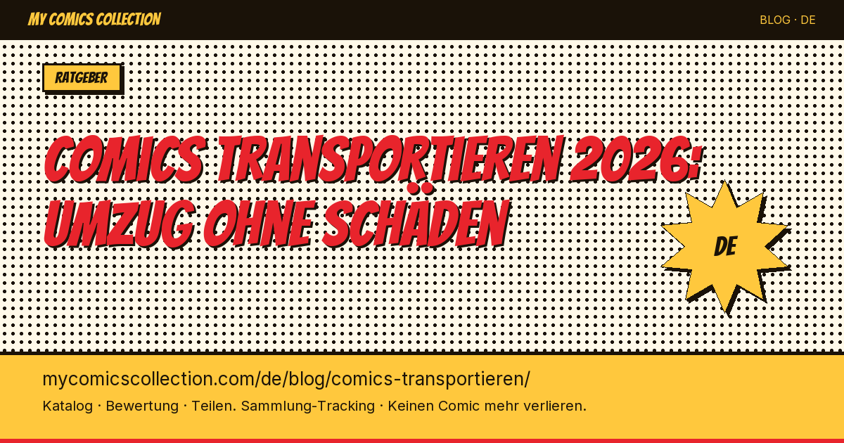 Comic-Sammlung umziehen & transportieren ohne Schäden — Artikel-Illustration