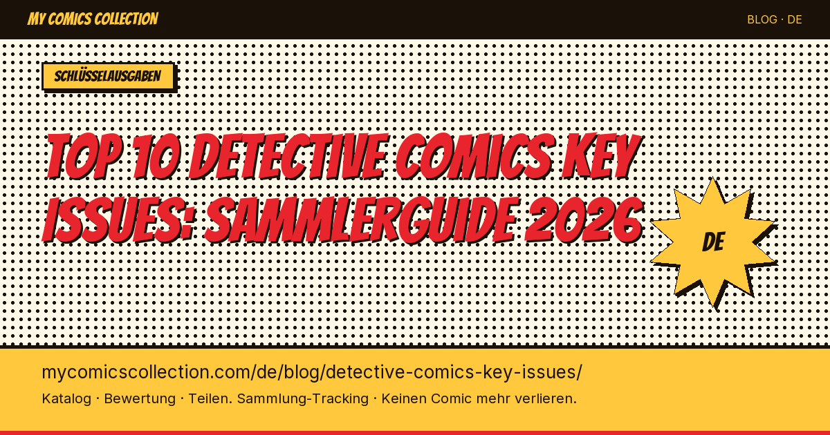 Top 10 Detective Comics Key Issues zum Besitzen — Artikel-Illustration