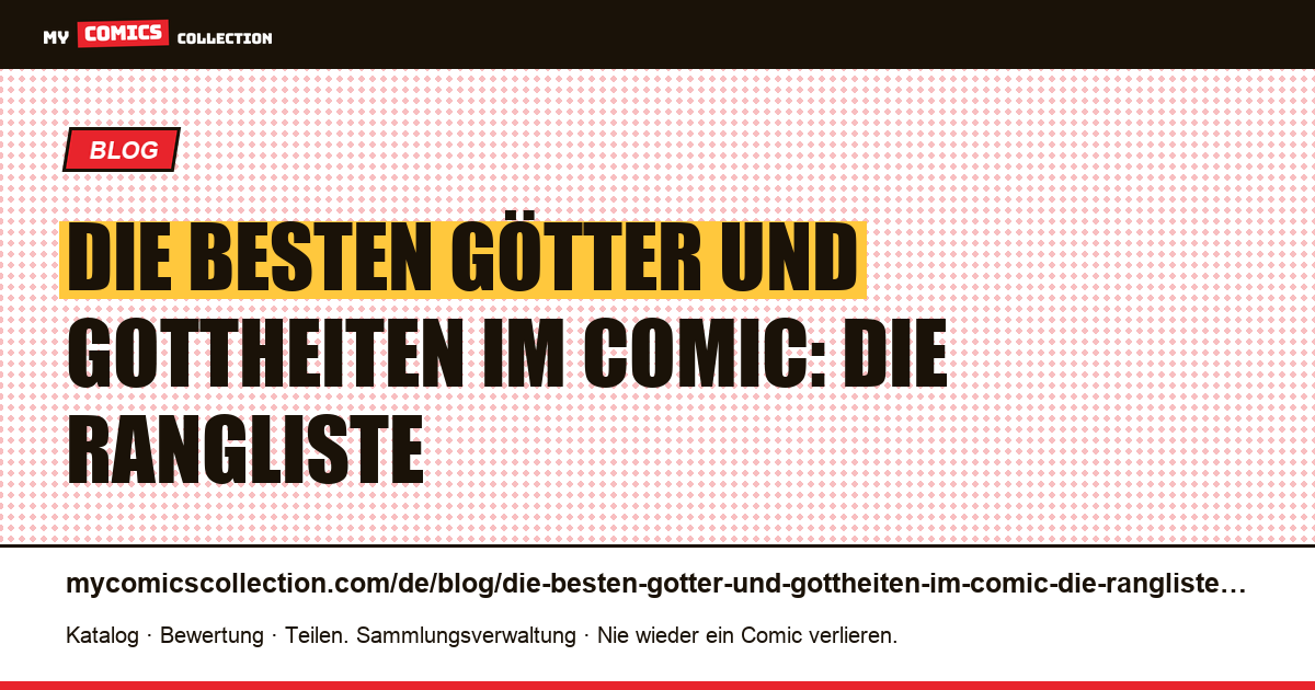 Die besten Götter und Gottheiten im Comic: die Rangliste — Artikelillustration