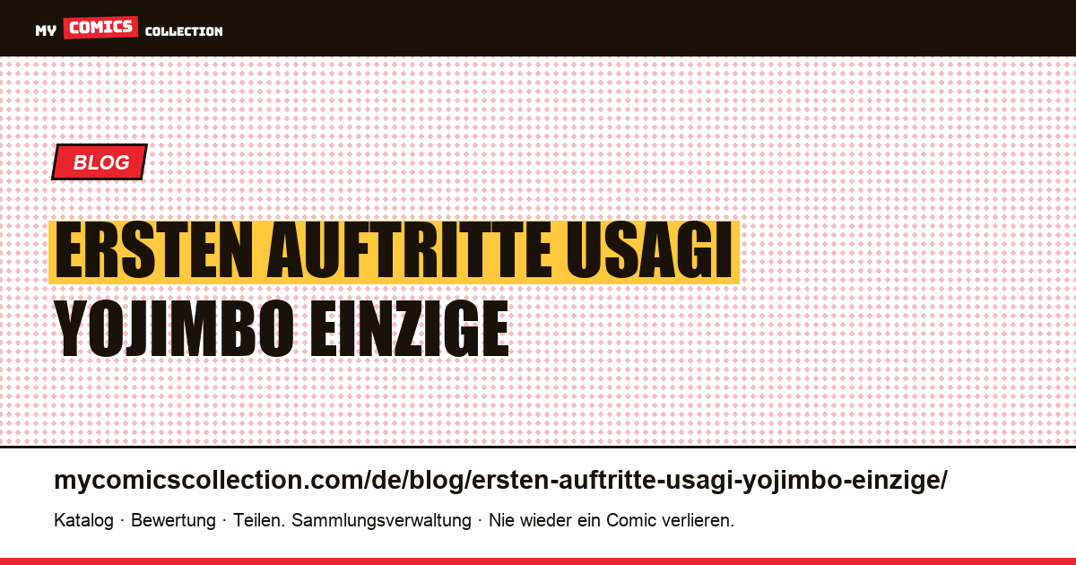 Die ersten Auftritte von Usagi Yojimbo: der einzige Abschnitt, in dem alles umgekehrt ist — Artikelillustration