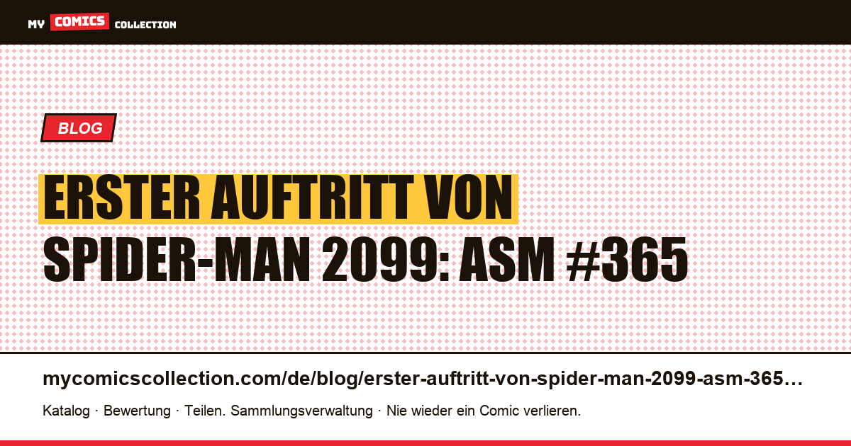 Erster Auftritt von Spider-Man 2099: ASM #365 — Artikelillustration