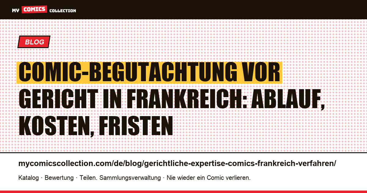 Gerichtliche Comic-Begutachtung in Frankreich: das Verfahren vor Gericht — Artikelillustration