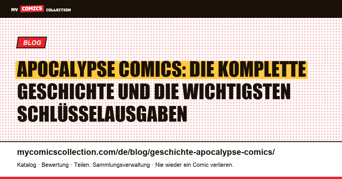 Die Geschichte von Apocalypse in den Comics: Ursprung, Biografie und Schlüsselausgaben — Artikelillustration