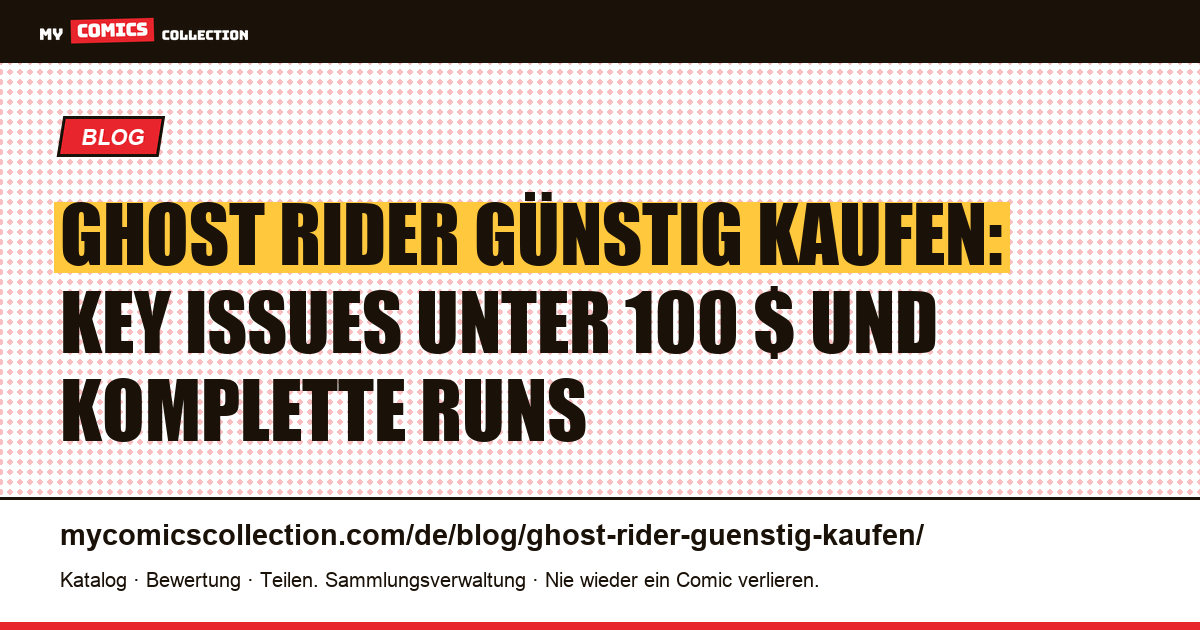 Ghost Rider günstig kaufen: Der komplette Leitfaden 2026 — Artikelillustration