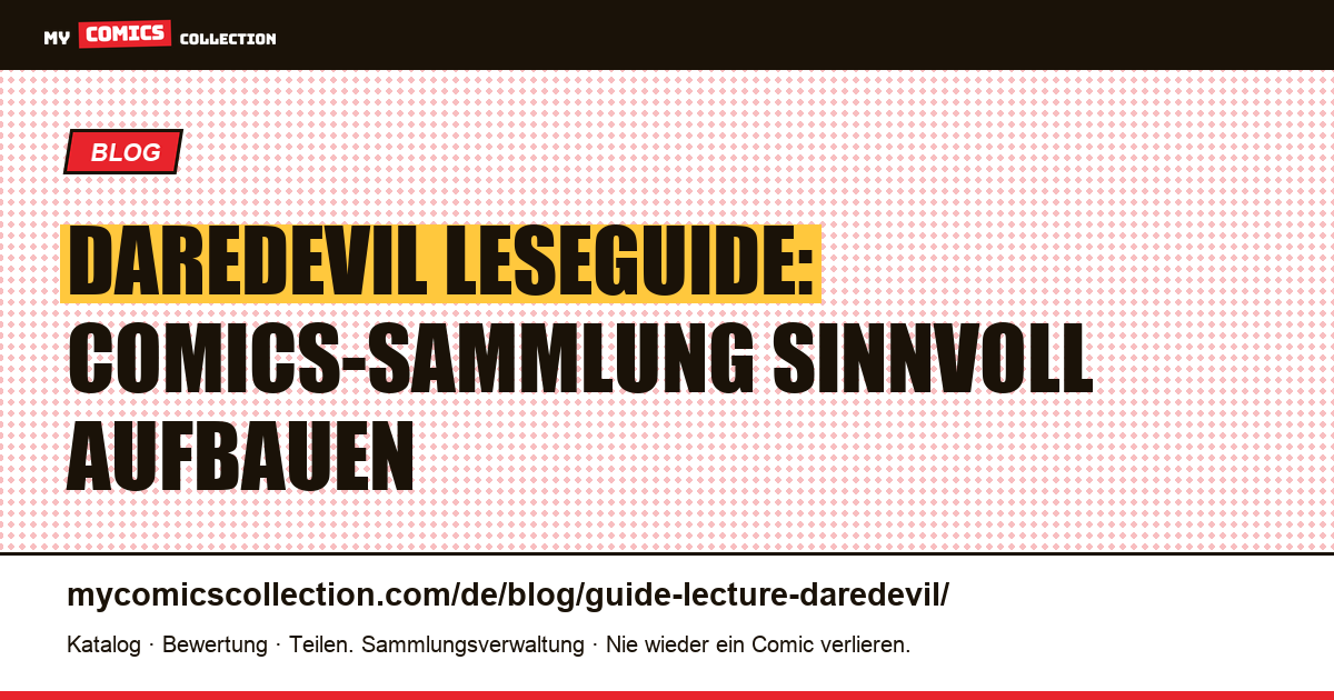 Leseguide Daredevil — Artikelillustration