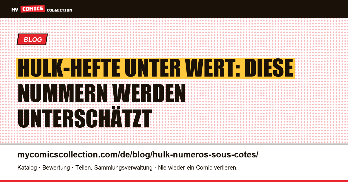 Hulk-Nummern unter ihrem Wert — Artikelillustration