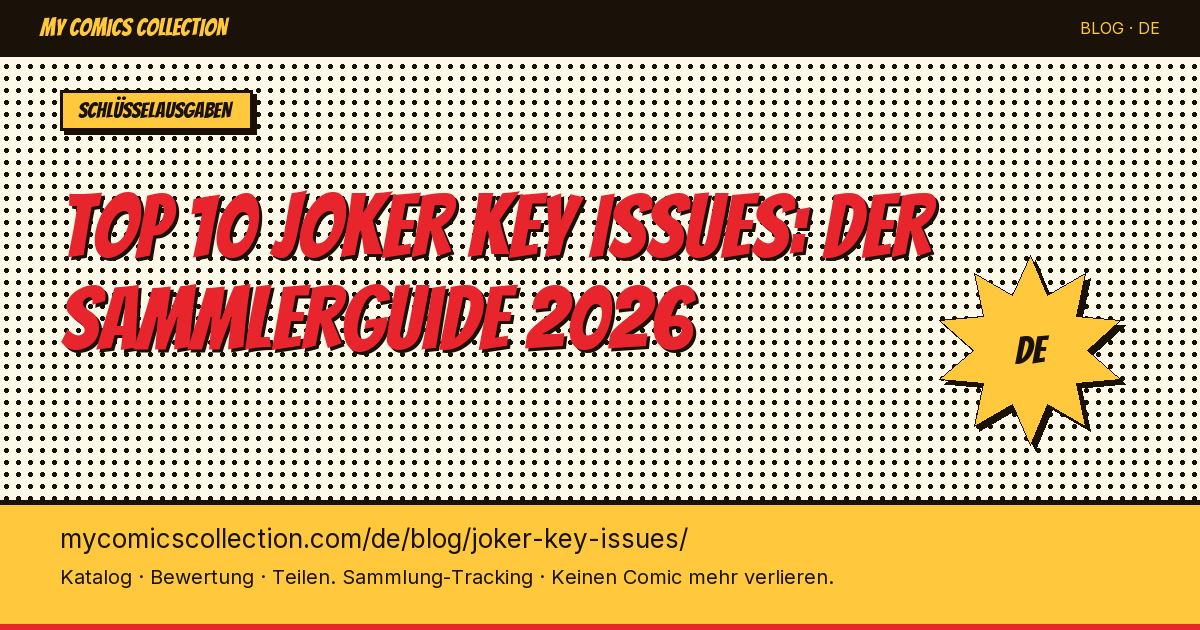 Top 10 Joker Key Issues zum Besitzen — Artikel-Illustration