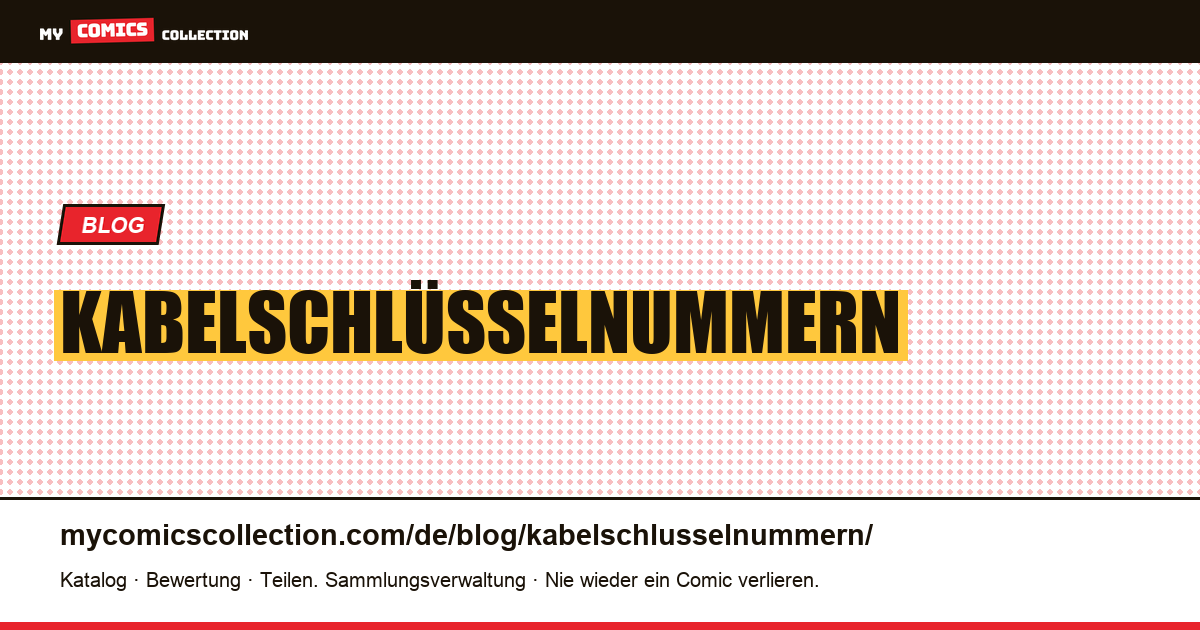Kabelschlüsselnummern — Artikelillustration