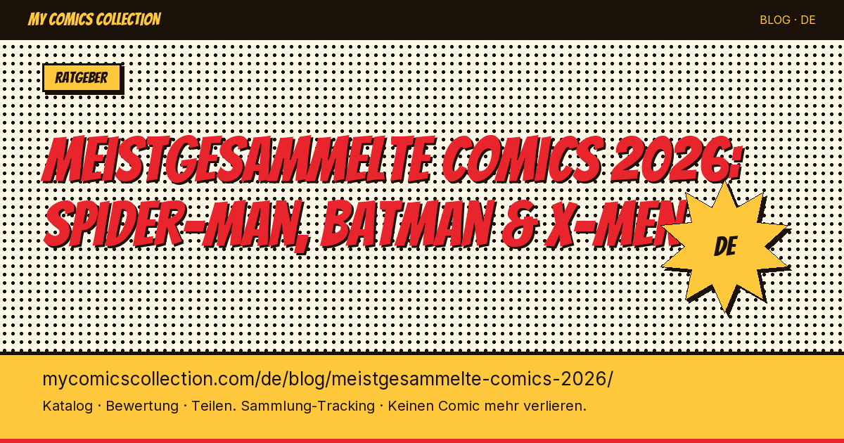 Die meistgesammelten Comics in Europa 2026: unsere Studie — Artikel-Illustration
