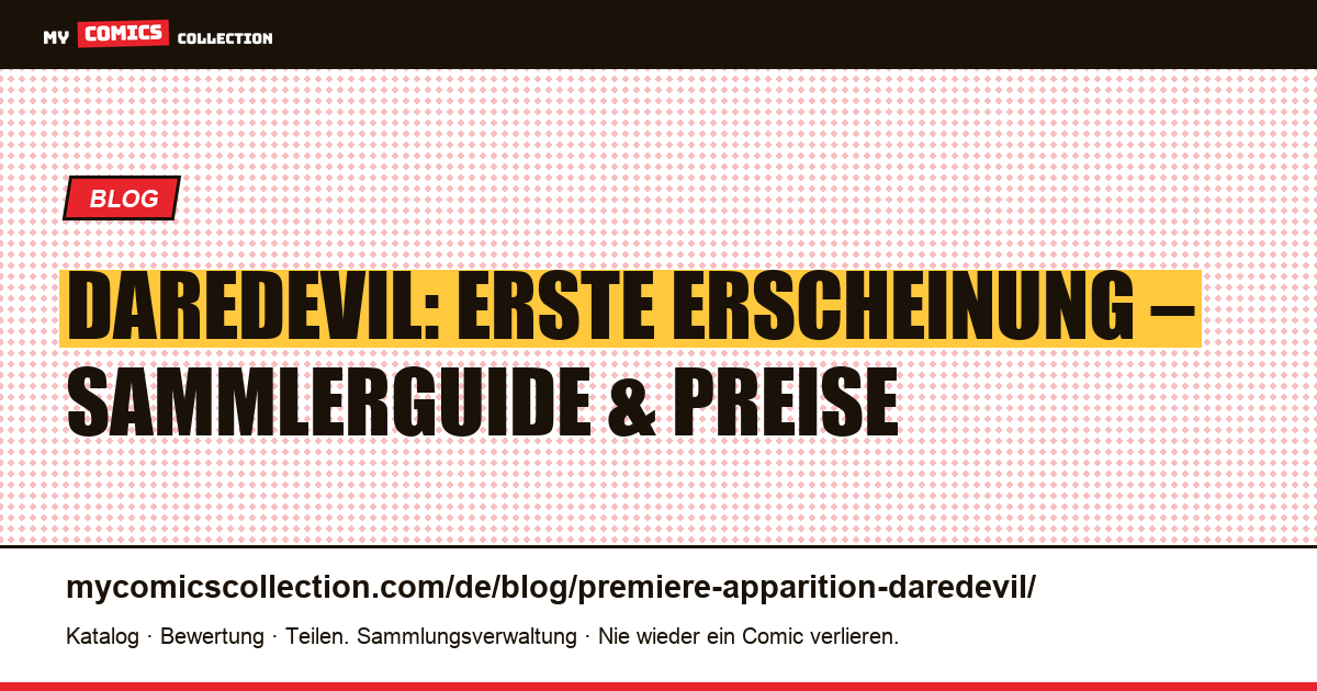 Erste Erscheinung von Daredevil — Artikelillustration