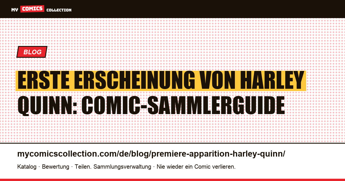 Erste Erscheinung von Harley Quinn — Artikelillustration